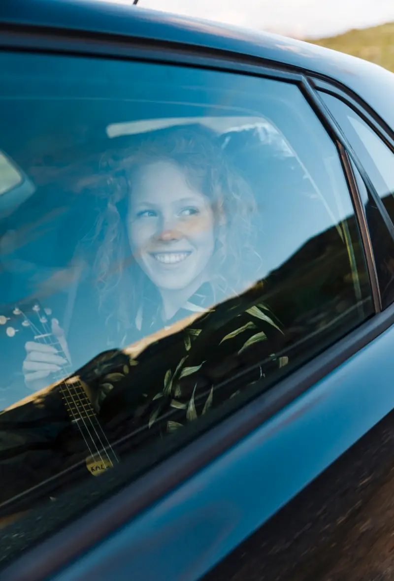 Voiture vitres teintées UV